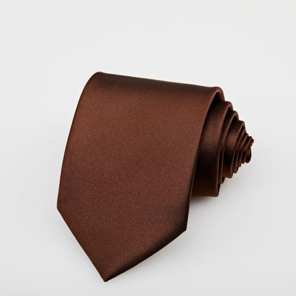 Cravată maro uni