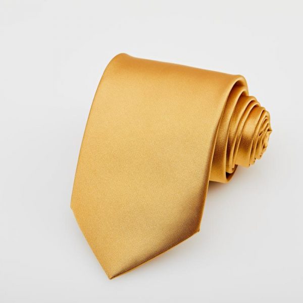 Cravată galben - auriu