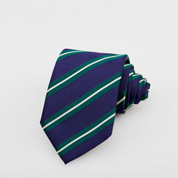 Cravată bleumarin cu dungi verticale