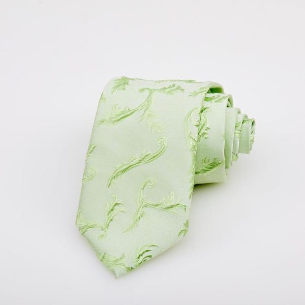 Cravată verde cu motive