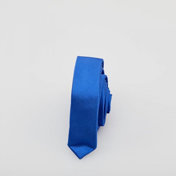Cravată albastru electric îngustă